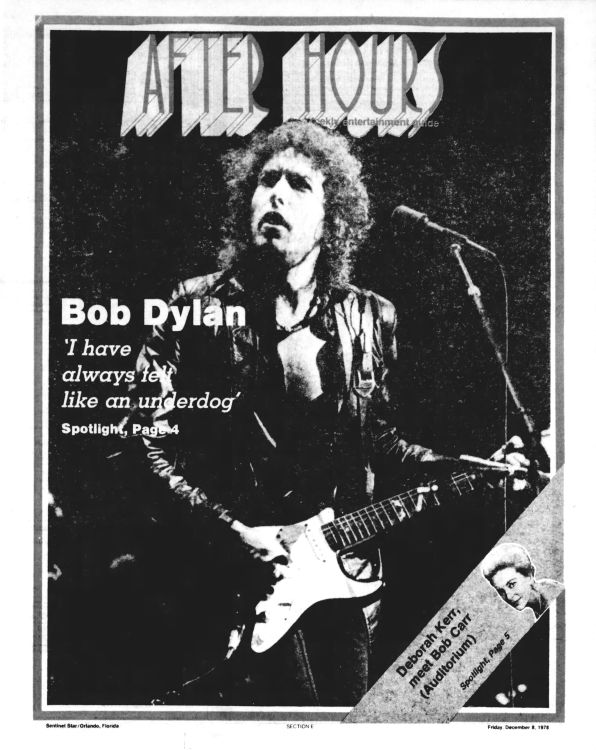 orlando sentinel Bob Dylan front cover