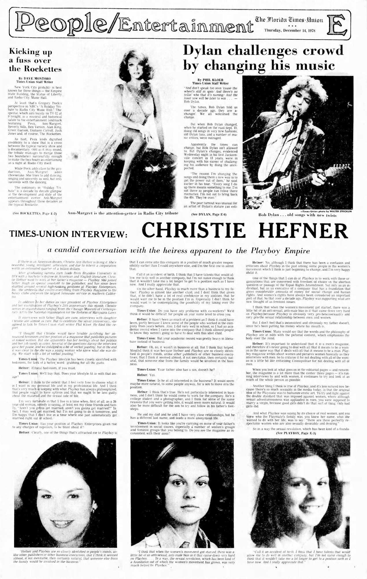 florida times union Bob Dylan front cover