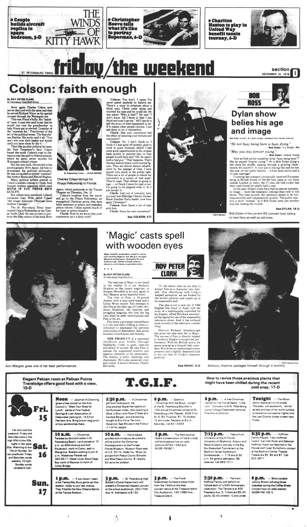 st petersburg times Bob Dylan front cover