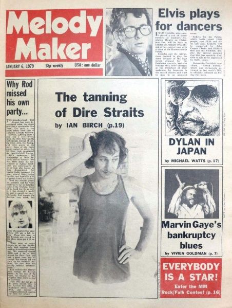 Melody Maker 6 January 1979 Bob Dylan front cover