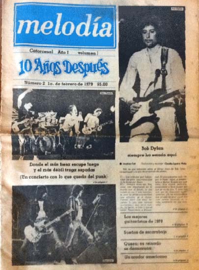 melodia magazine Bob Dylan front cover