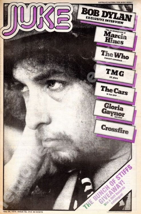 juke 1979 magazine Bob Dylan front cover