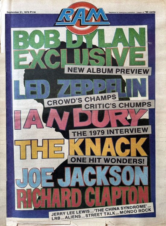 ram 1979 magazine Bob Dylan cover story