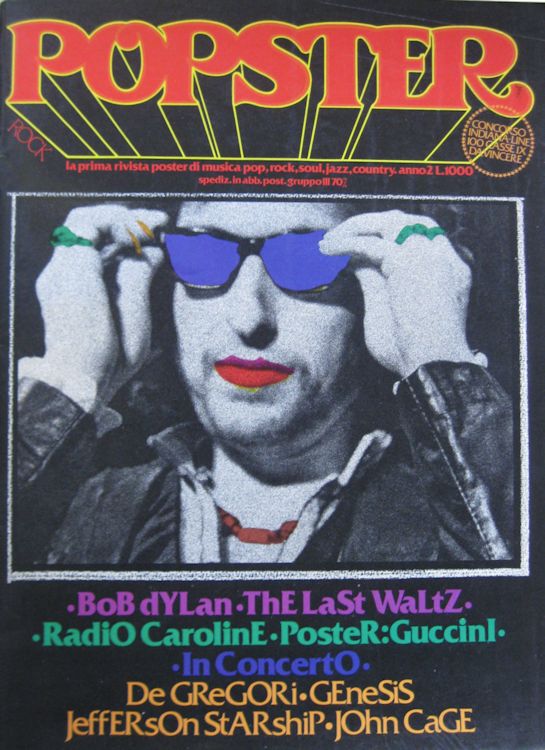 popster italy magazine Bob Dylan front cover