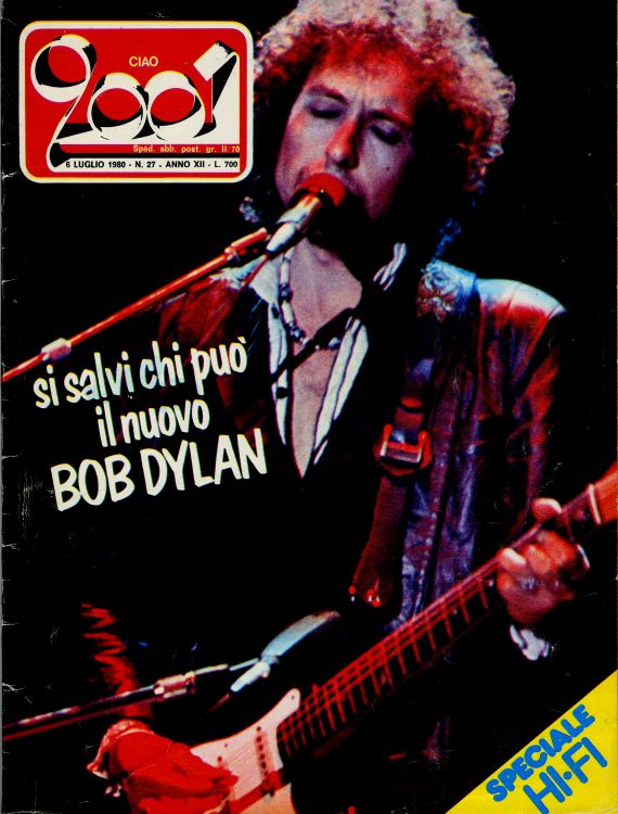 ciao 2001 27 magazine Bob Dylan front cover