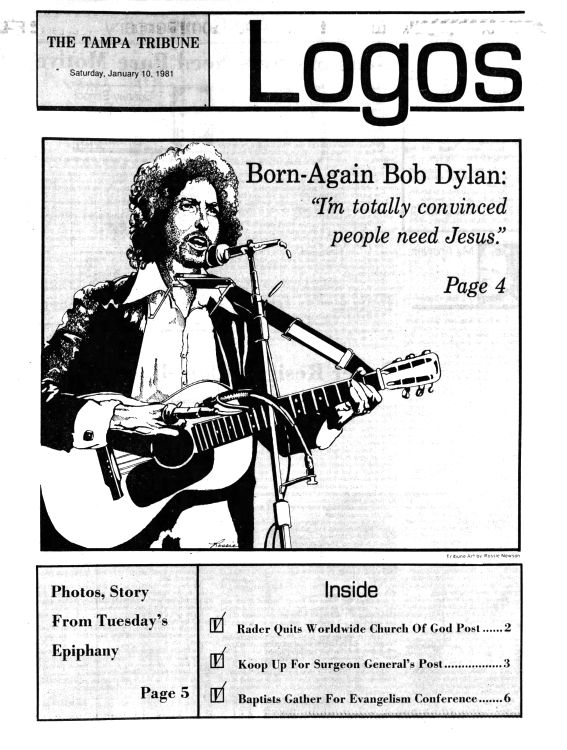 tampa tribune Dylan front cover