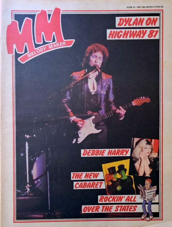 Melody Maker 27 June 1981 Bob Dylan front cover