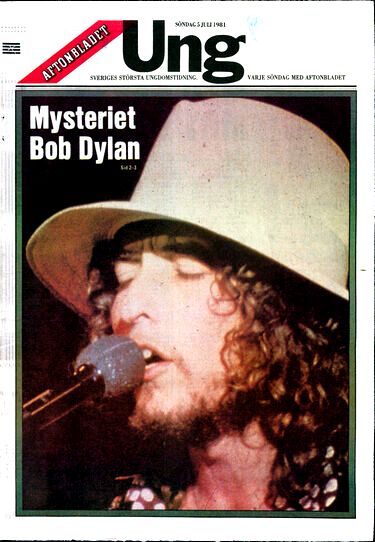 Ung Aftonbladet Bob Dylan front cover