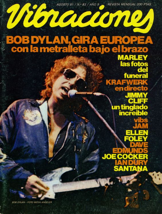 vibraciones magazine #83 Bob Dylan front cover
