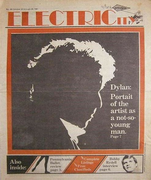 electric city Oct 1981 Bob Dylan front cover