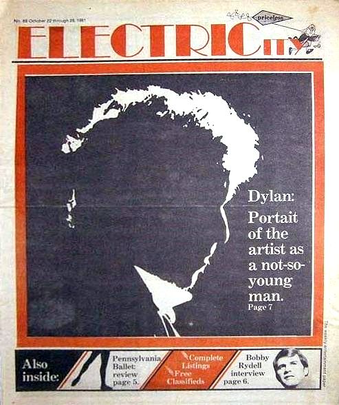 electric city Oct 1981 Bob Dylan front cover