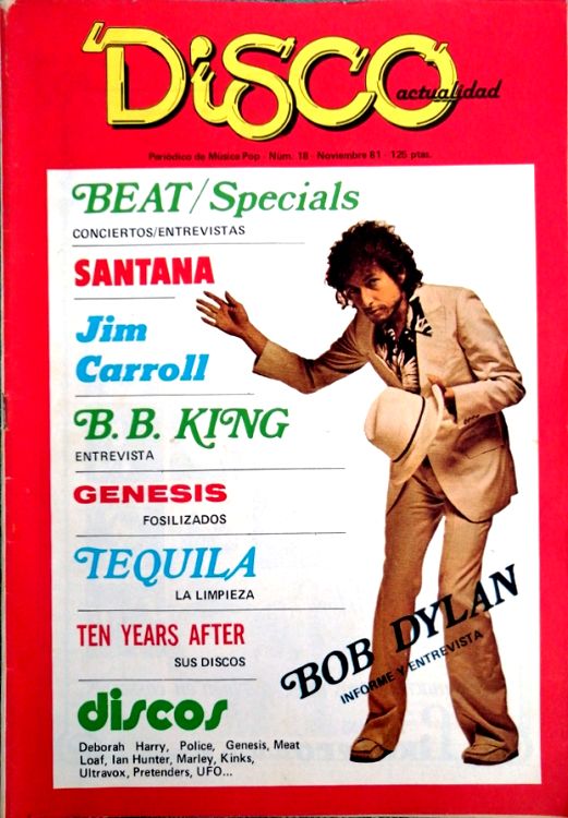 disco actualidad magazine Bob Dylan front cover