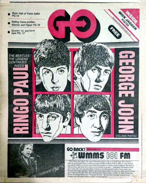 go Cleveland Press Bob Dylan front cover