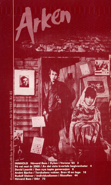 Arken 1983 magazine Bob Dylan front cover
