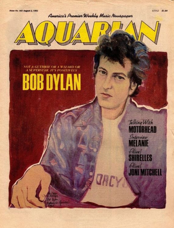 aquarian magazine 1983 Bob Dylan front cover