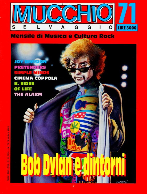mucchio selvaggio magazine 1983 12 Bob Dylan front cover