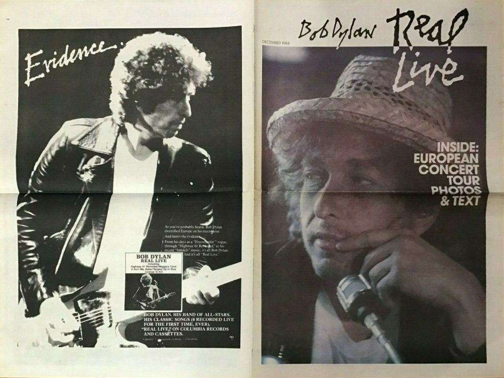 los angeles times magazine December 1984 Bob Dylan front cover