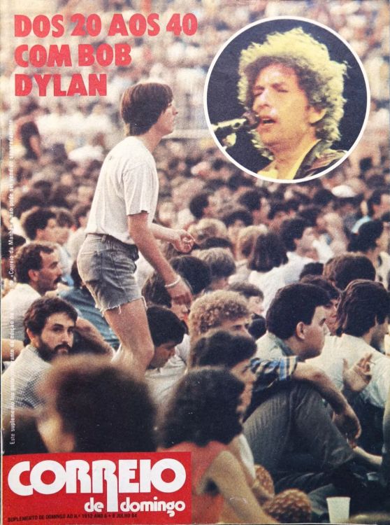 correio do domingo magazine Bob Dylan front cover