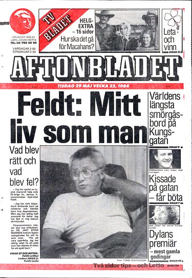 Aftonbladet Bob Dylan front cover