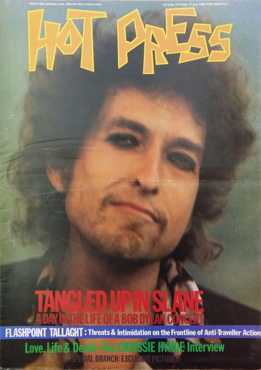 hot press #14 magazine Bob Dylan front cover