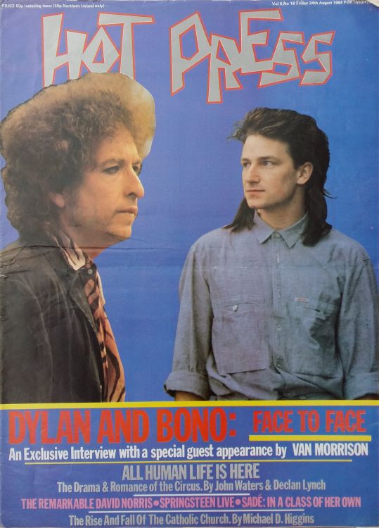 hot press #16 magazine Bob Dylan front cover