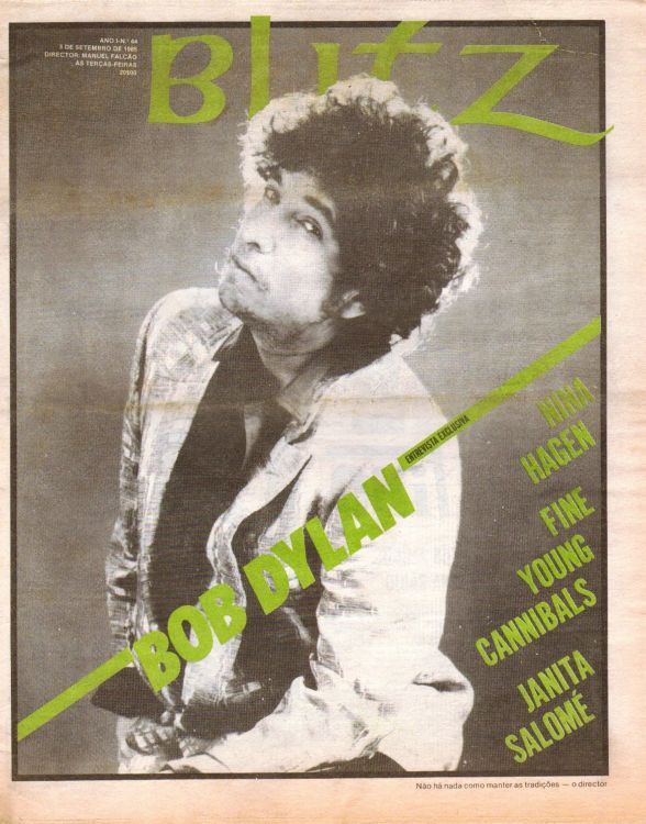 blitz 1985 magazine Bob Dylan front cover