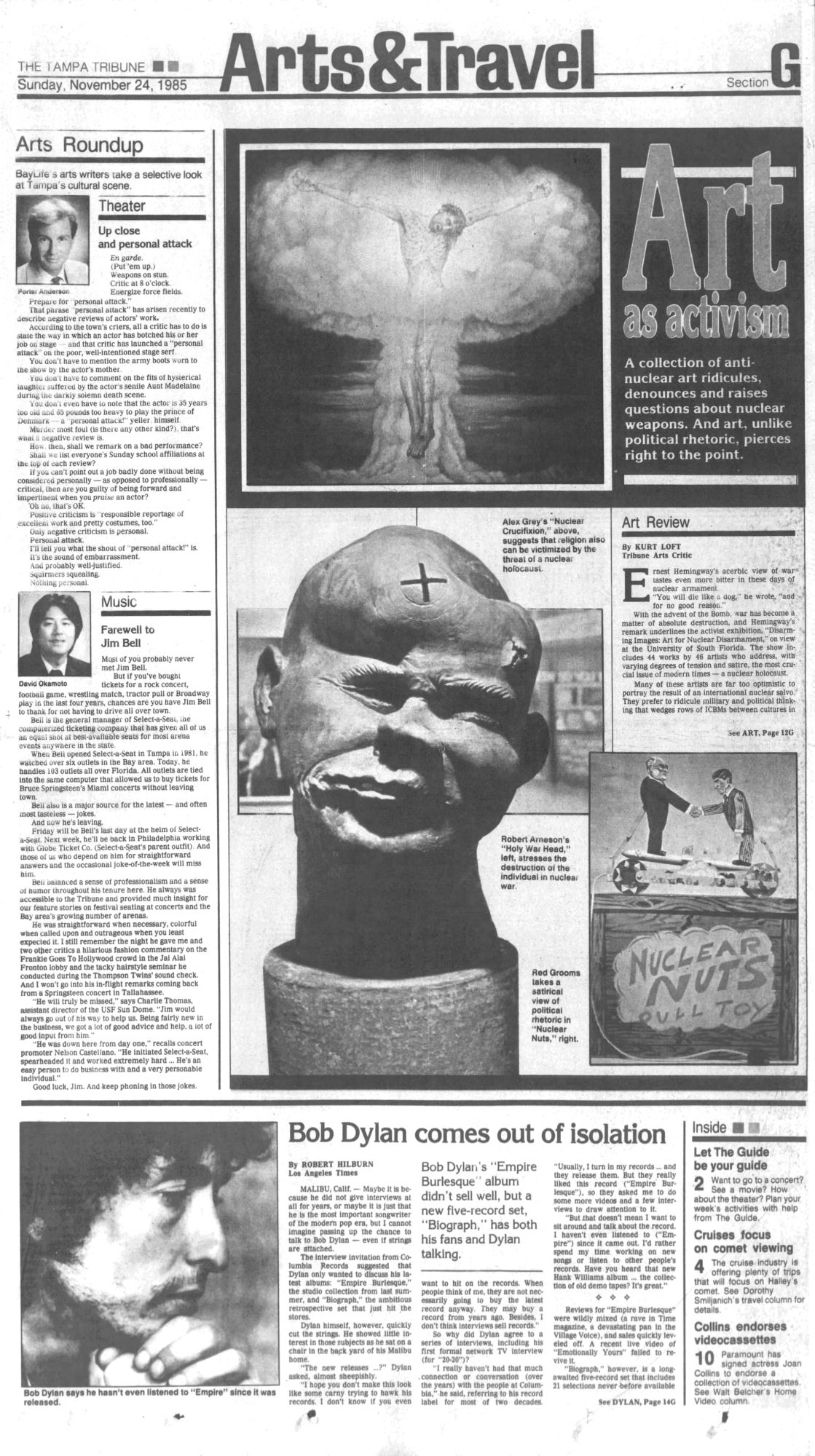 tampa tribune Dylan front cover