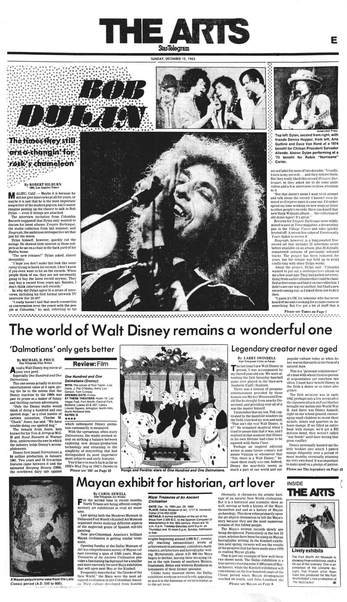 fort worth star-telegram news Bob Dylan front cover