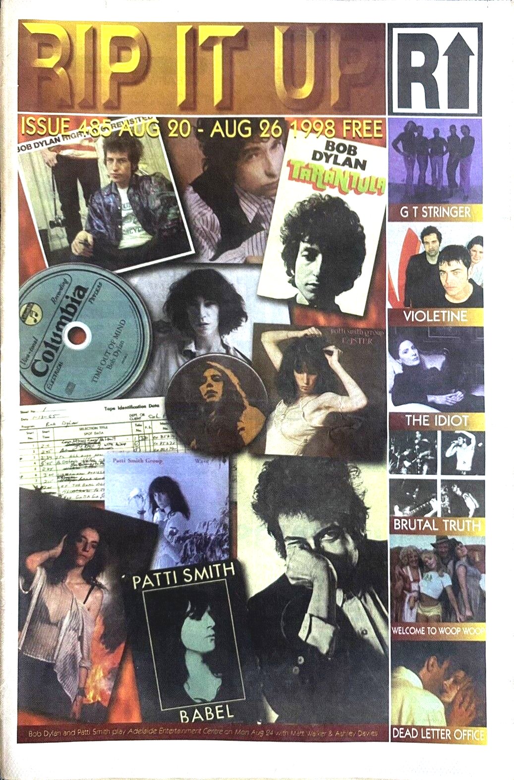 Rip It Up magazine Bob Dylan front cover