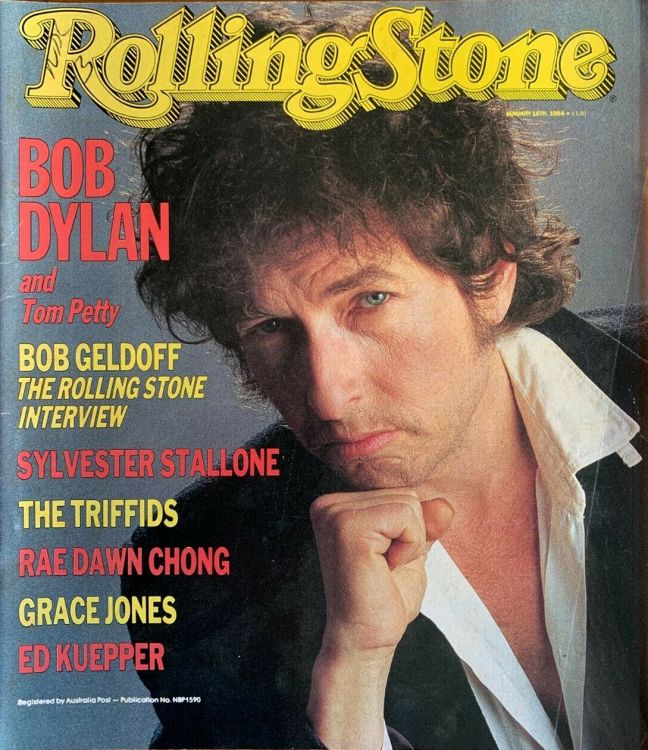 rolling stone magazine australia January 1986 Bob Dylan front cover