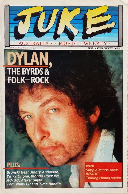 juke 1986 magazine Bob Dylan front cover