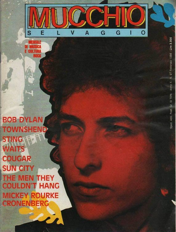 mucchio selvaggio 1986 02 magazine Bob Dylan front cover