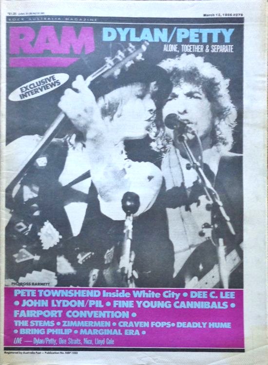ram 1986 magazine Bob Dylan front cover