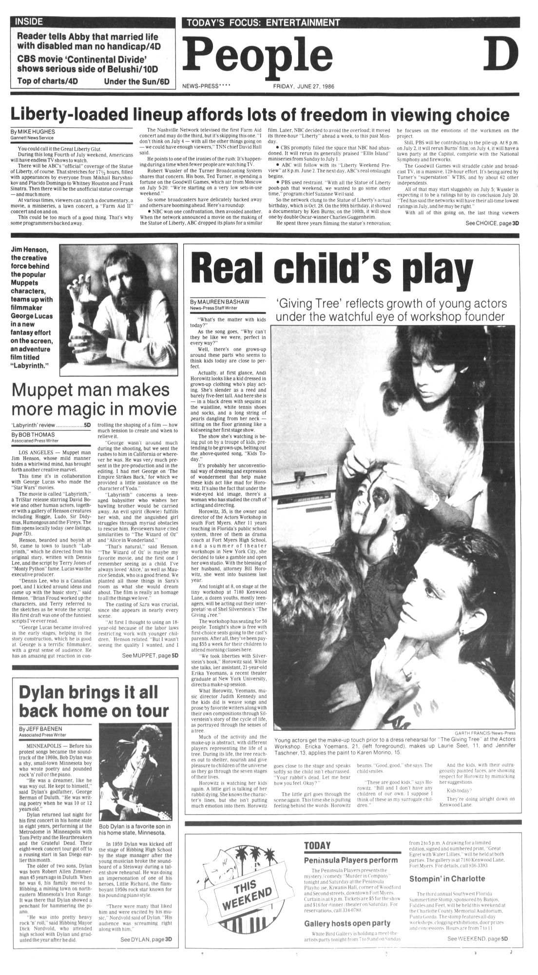 News-Press Bob Dylan front cover
