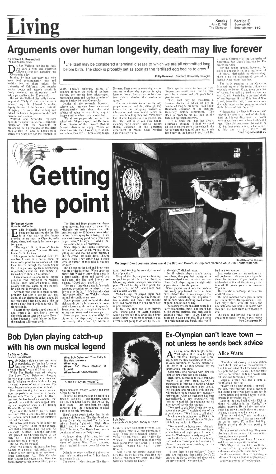 the olympian Bob Dylan front cover