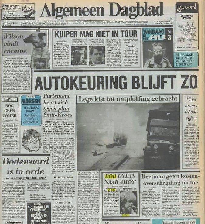 ad 1987 holland Bob Dylan cover story