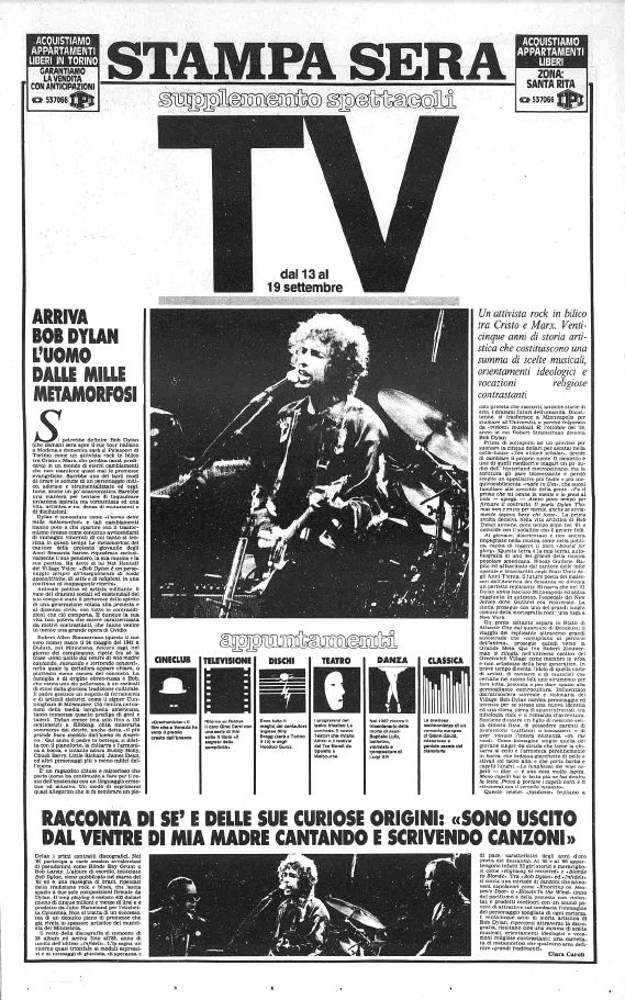 La stampa 1987 Bob Dylan front cover