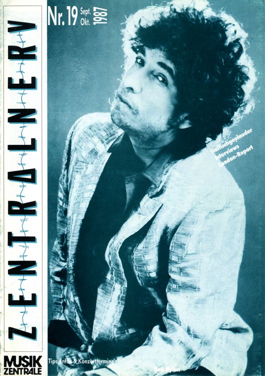 zentralnerv magazine germany Bob Dylan front cover