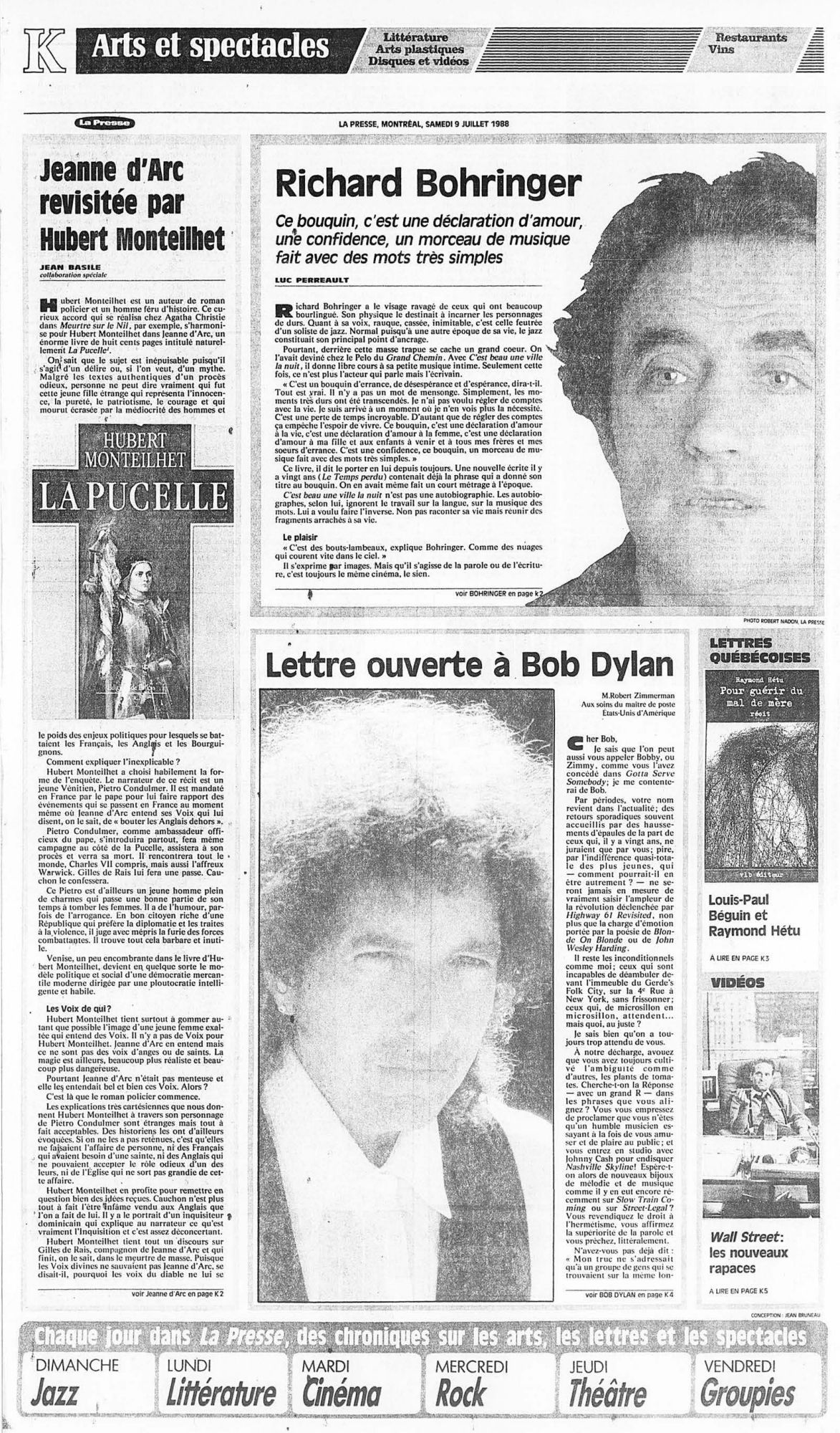 La Presse Bob Dylan front cover