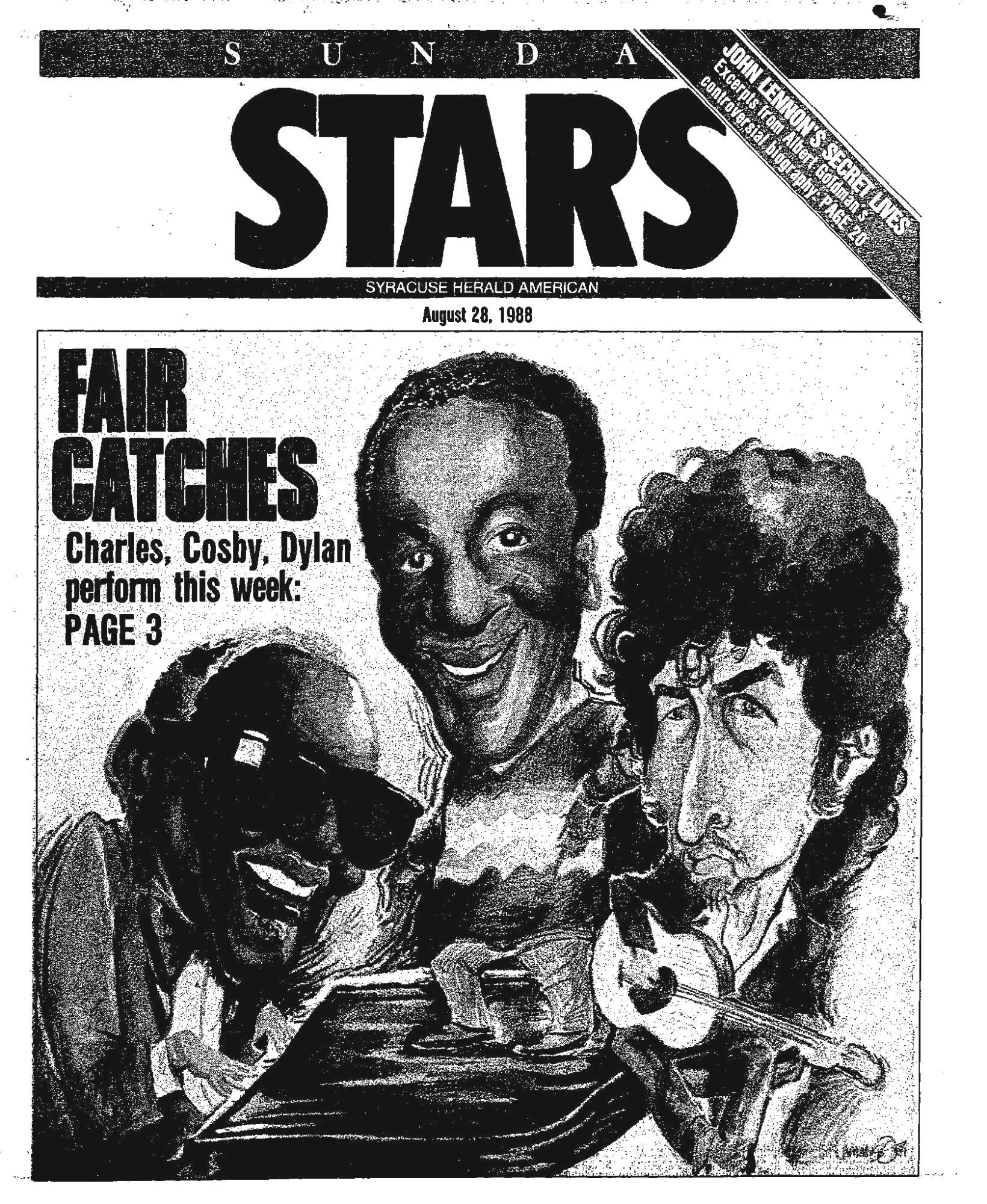 syracuse american herald Bob Dylan front cover