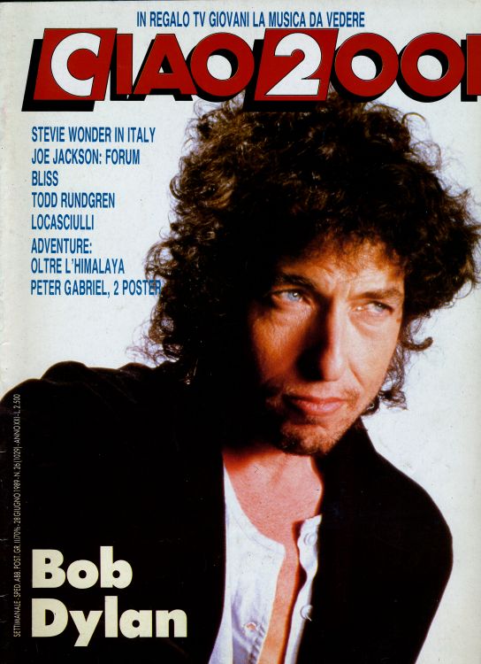 ciao 2001 26 magazine Bob Dylan front cover