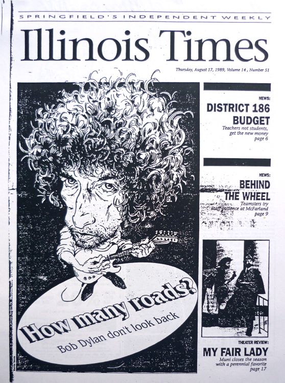 illinois times Bob Dylan front cover