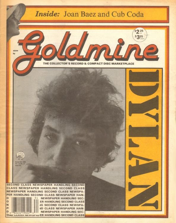 goldmine 1989 magazine Bob Dylan front cover