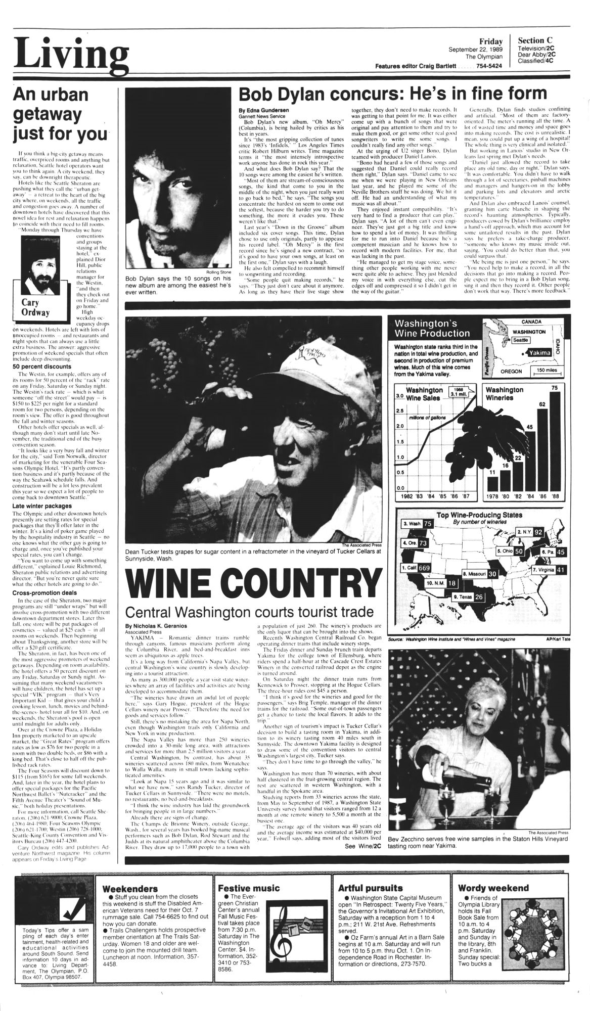 the olympian Bob Dylan front cover
