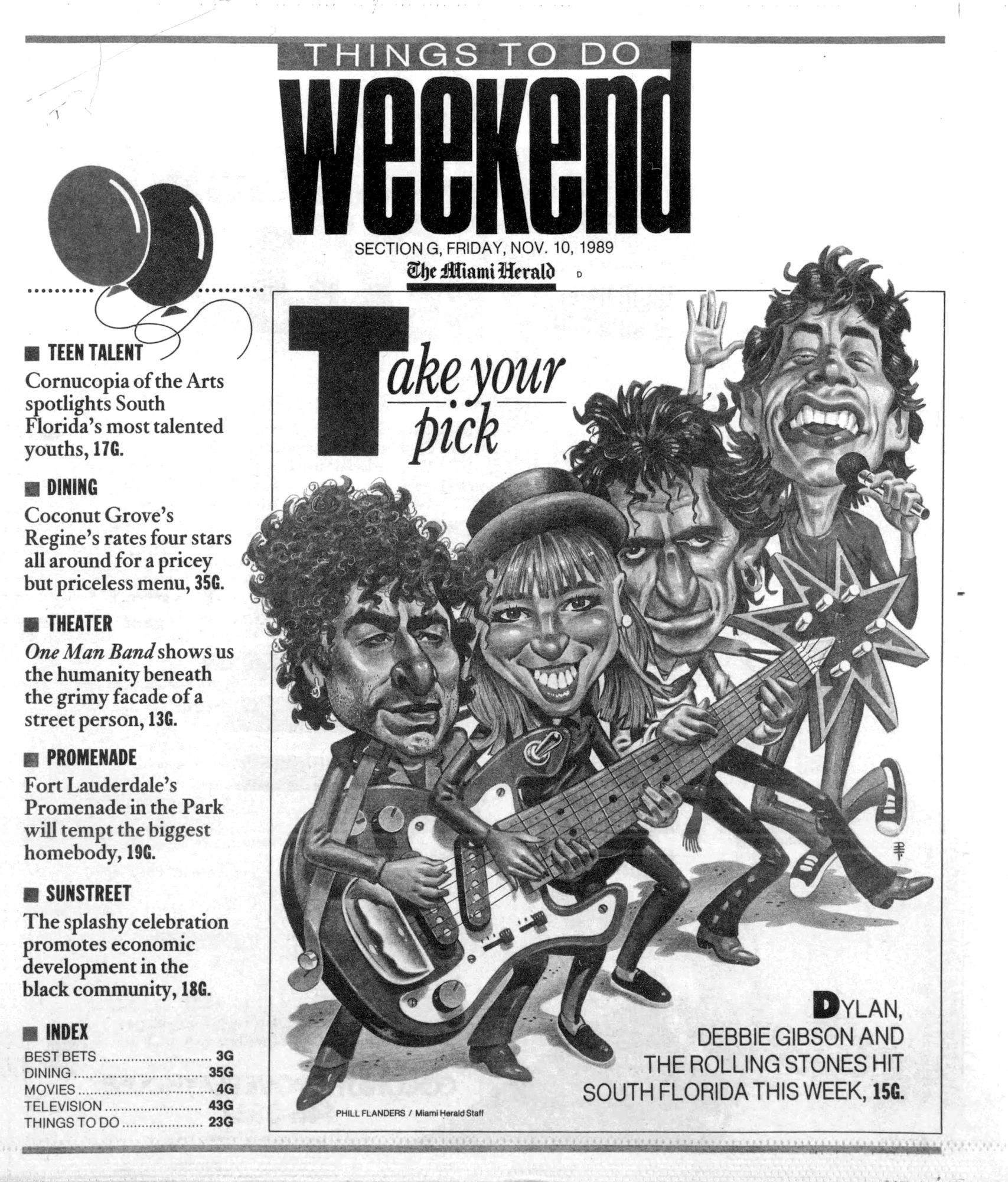 miami herald Bob Dylan front cover