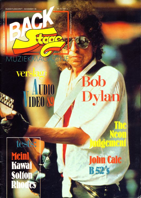 back stage holland magazine Bob Dylan front cover