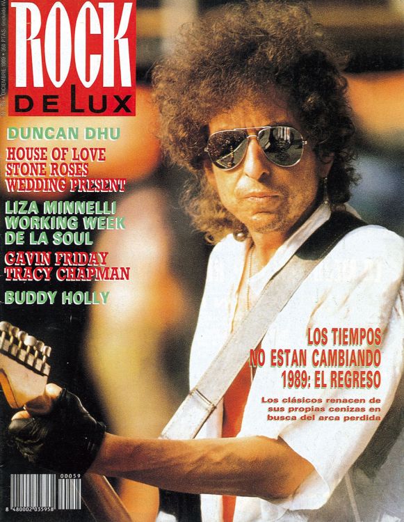 rock de lux 1989 magazine Bob Dylan front cover