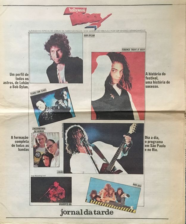 jornal da tarde supplement Bob Dylan front cover