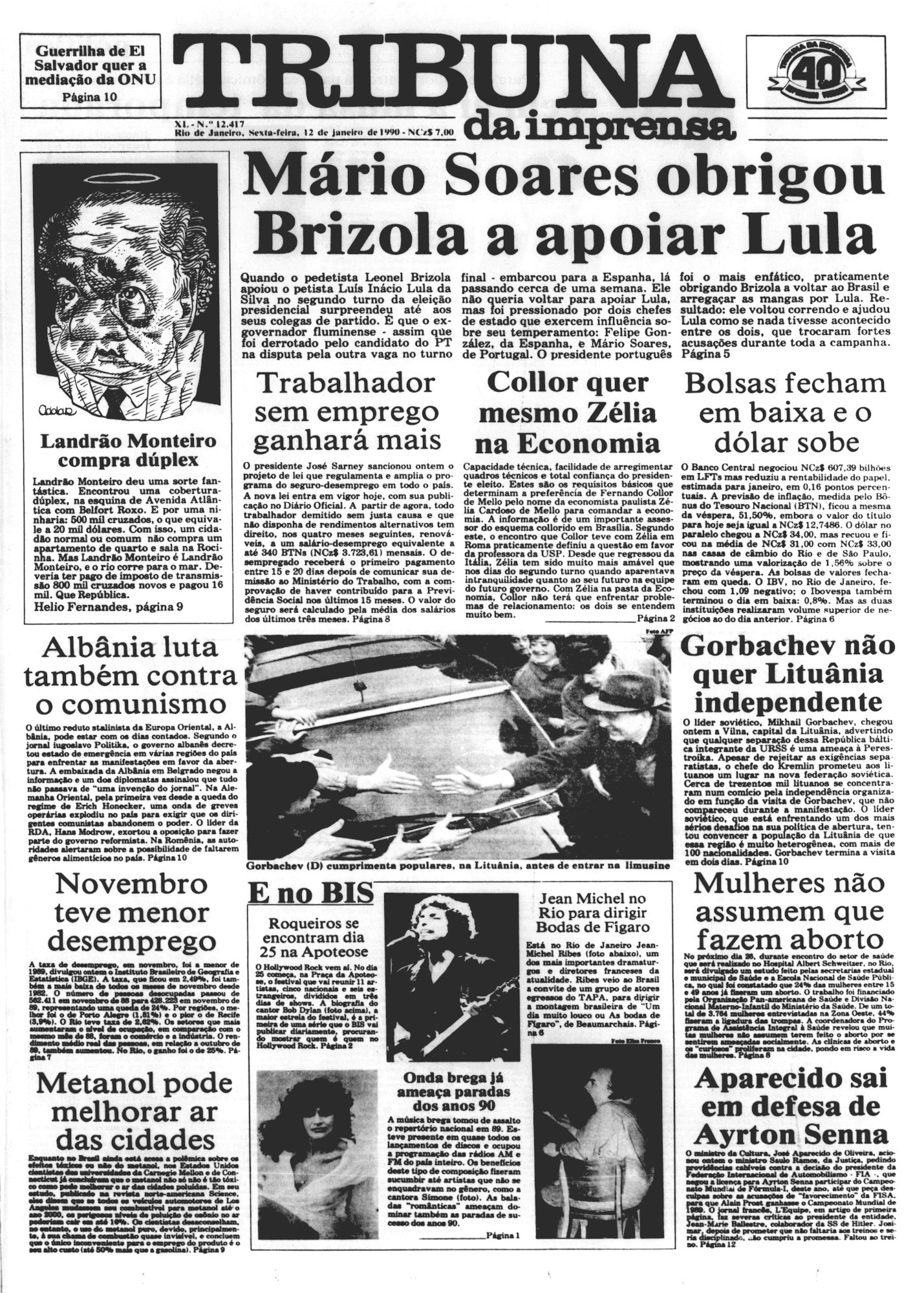 Tribuna da Impresa Bob Dylan front cover