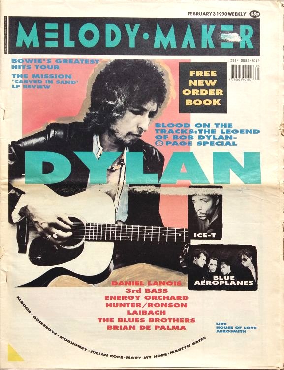 Melody Maker 3 February 1990 Bob Dylan front cover